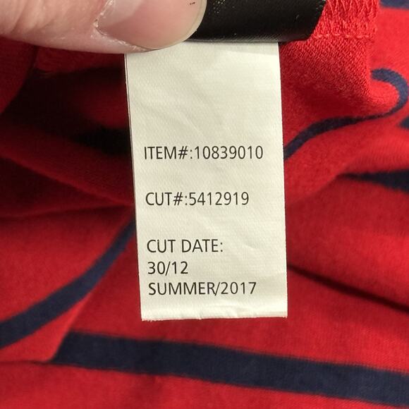 Torrid Womens Red & Blue Striped Wrap Knit Jersey Short Sleeve Plus Size 3XL - Picture 9 of 13